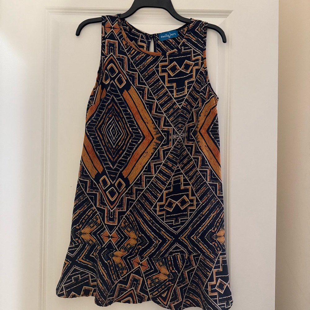Willy Jay's Sleeveless Dress with Geometric Design